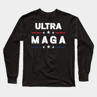 Ultra Maga Proud Ultra-Maga American Flag Long Sleeve T-Shirt